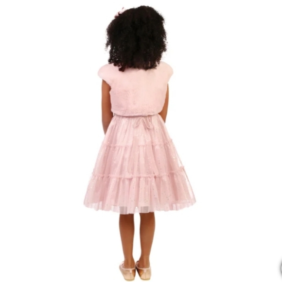 NWT Jona Michelle Girls Pink Tulle Dress with Bolero - Picture 2 of 8